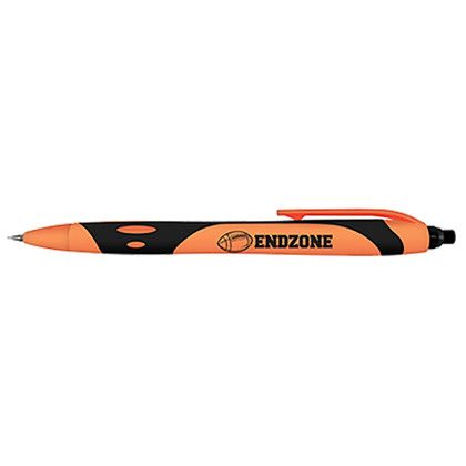 Custom Sport Pencil - Soft Touch Rubberized Mechanical Pencil with Twist-Up Eraser & #2 HB Leads - Refillable - Orange