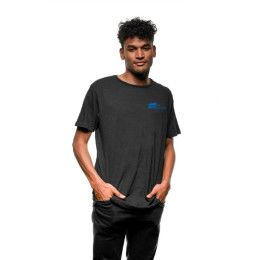 Custom ACE Unisex Indigo Slub Crew Neck T-Shirt - Black