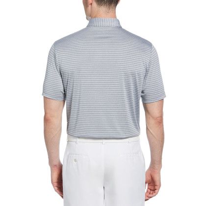 Custom PGA Tour Heather Feed Stripe Polo - Tradewinds Heather Back View