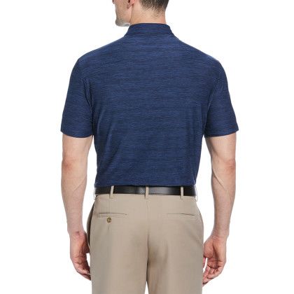 Custom PGA Tour Jaspe Airflux Polo - Peacoat Heather Back View