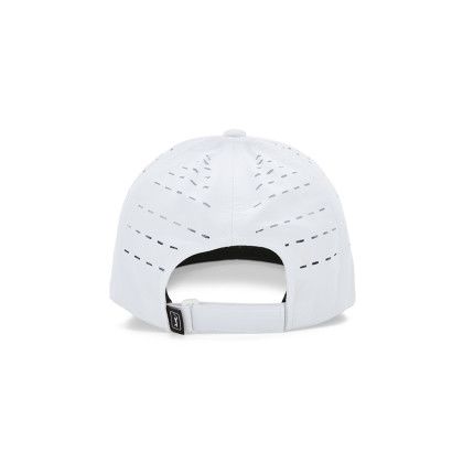 Custom PGA Tour 6-Panel Perforated Cap - Bright White Back View
