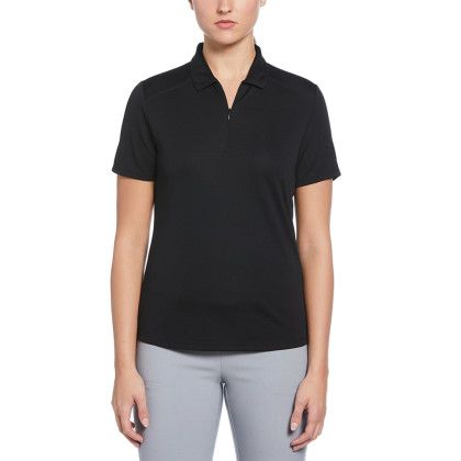 Custom PGA Tour Ladies Airflux Polo - Caviar Black Front View