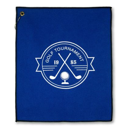Custom Microfiber Waffle Small Golf Towel - Royal Blue Custom Microfiber Waffle Small Golf Towel - Royal Blue