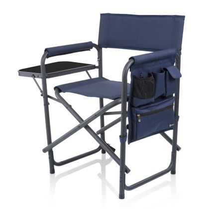 Custom Convenience Sports Chair - Navy With Black