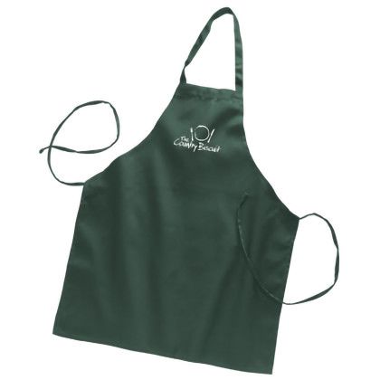 Custom Twill Fabric Butcher Apron - Forest Green 