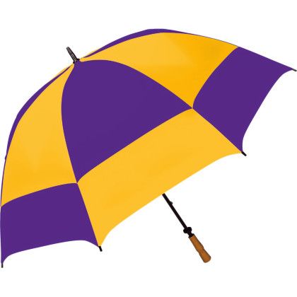 Custom Sport Diamondback Vented Golf Umbrella - Purple/Gold Custom Sport Diamondback Vented Golf Umbrella - Purple/Gold