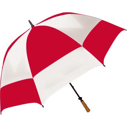 Custom Sport Diamondback Vented Golf Umbrella - Red/White Custom Sport Diamondback Vented Golf Umbrella - Red/White