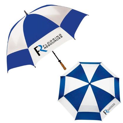 Custom Sport Diamondback Vented Golf Umbrella - Royal/White Custom Sport Diamondback Vented Golf Umbrella - Royal/White