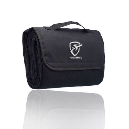 Custom Covington Stock Roll Up Picnic Blankets - Black