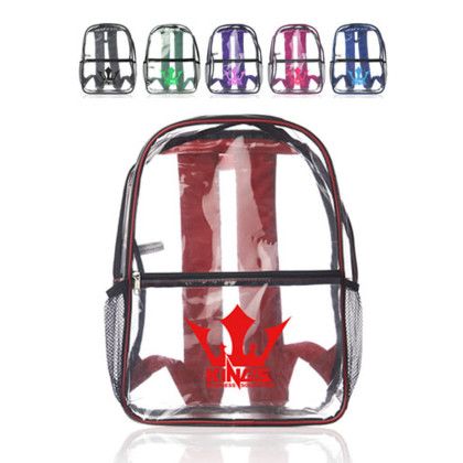 Custom Multi-Function Clear Backpacks - All Colors Custom Multi-Function Clear Backpacks - All Colors