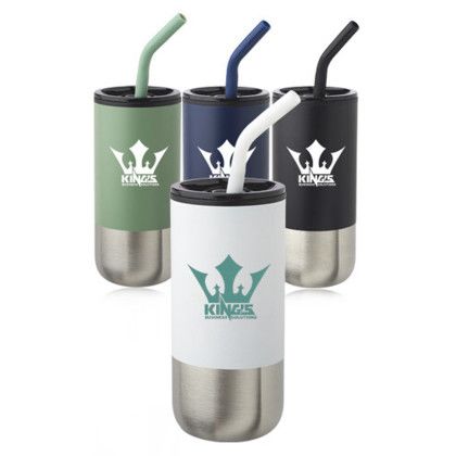 Custom 20 oz. Day Off Travel Mugs with Straw - All Colors 