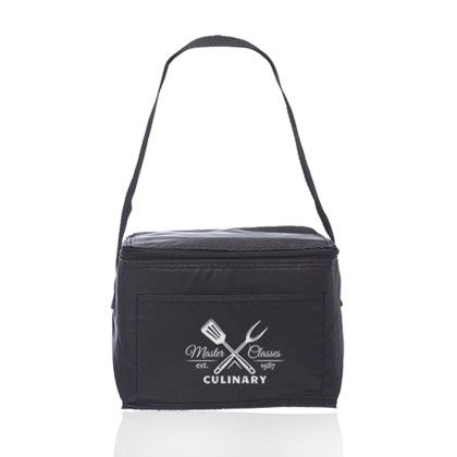 Custom 6 Pack Cooler Lunch Bags - Black