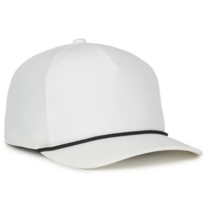 Custom Performance 5 Panel Cap - White