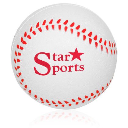 Custom Baseball Stress Balls - White