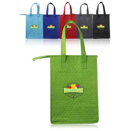 Custom Zipper Insulated Lunch Tote Bags - All colors