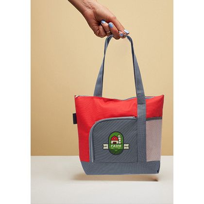 The Go Getter Two-tone Tote Bags - Red lifestyle