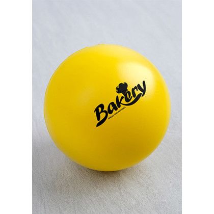 Custom Round Foam Stress Balls - Yellow Lifestyle