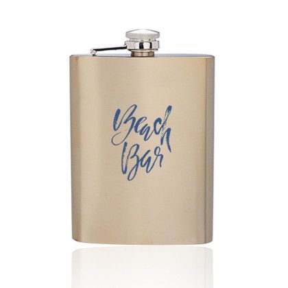 Custom 8 oz. Verano Stainless Steel Hip Flasks - Gold