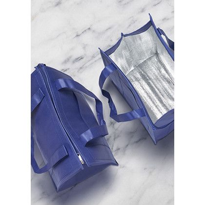 Custom Non-Woven Insulated Tote Bags - Reflex Blue Lifestyle