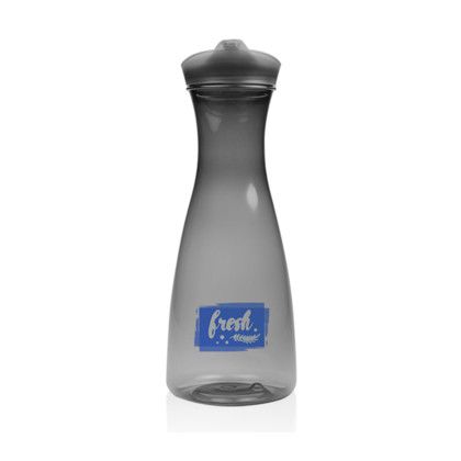 Custom 34 oz Clear Plastic Carafes with Lid - Smoke