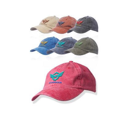 Custom 6 Panel Washed Cotton Unconstructed Caps - All Colors 