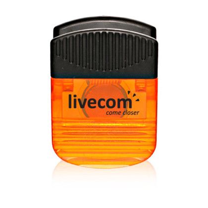 Custom Square Magnetic Clips - Translucent orange