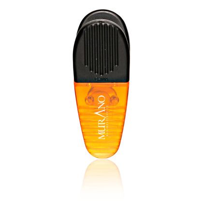 Custom Magnetic Clip Memo Holder - Translucent Orange Custom Magnetic Clip Memo Holder - Translucent Orange