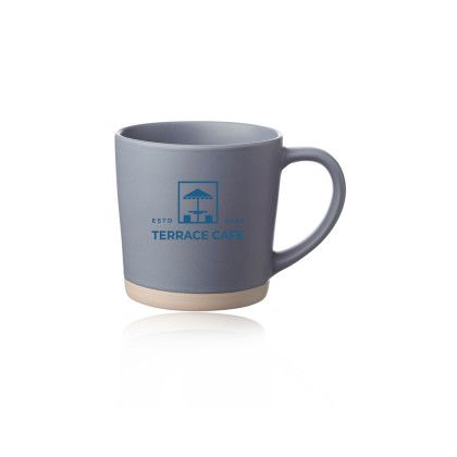 Custom 13 oz. Easton Matte Latte Mugs - Slate blue Custom 13 oz. Easton Matte Latte Mugs - Slate blue