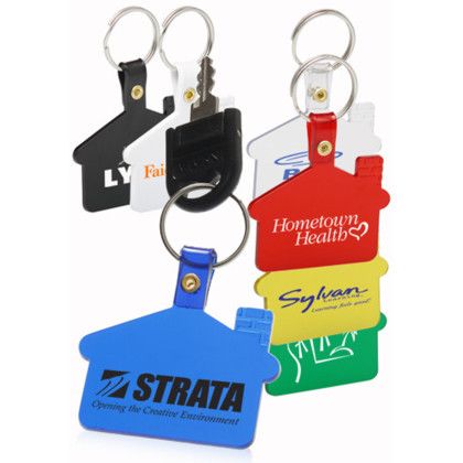 Custom House Shaped Soft Key Tags - All Colors