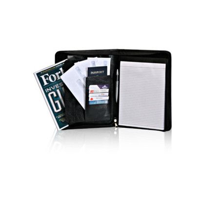 Custom Corporate Zippered Portfolios - Black Lifestyle