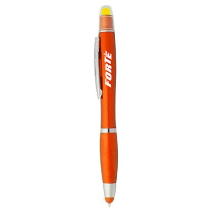 Custom Maitland Gel Highlighter Stylus Pens - Orange
