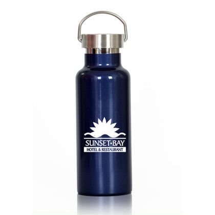 Custom 17 Oz. Stainless Steel Canteen Water Bottles - Blue