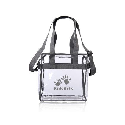 Custom Game Day Clear Tote Bags - Grey
