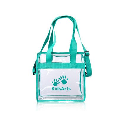 Custom Game Day Clear Tote Bags - Teal