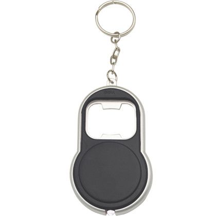 Custom Bottle Opener & LED Keychains - Black Back