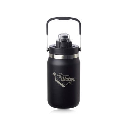 Custom 64 oz. Winslow Stainless Steel Water Jug - Black
