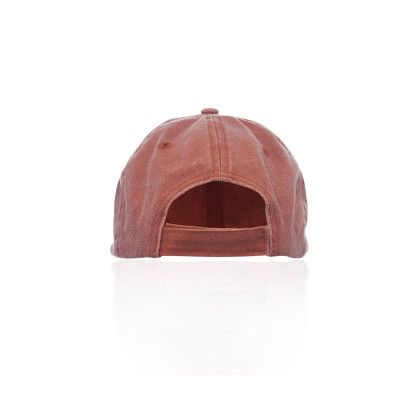 Custom 6 Panel Washed Cotton Unconstructed Caps - Texas Orange Back View 