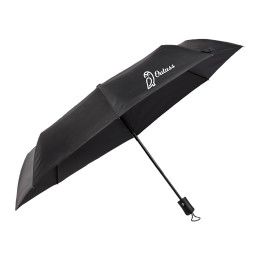 Custom 42" Weather Station Auto Open/Close Folding Umbrella - Black 