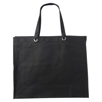 Custom Non-Woven Tote Bags - Black Back side Custom Non-Woven Tote Bags - Black Back side