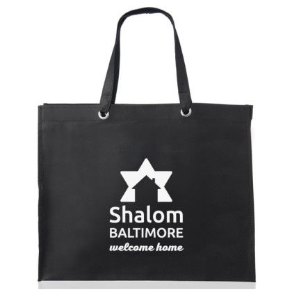 Custom Non-Woven Tote Bags - Black Custom Non-Woven Tote Bags - Black