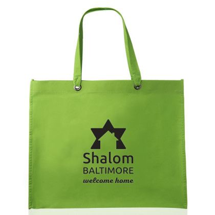 Custom Non-Woven Tote Bags - Green Custom Non-Woven Tote Bags - Green