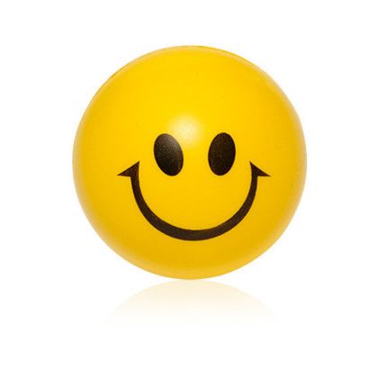 Custom Smiley Face Stress Balls - Yellow