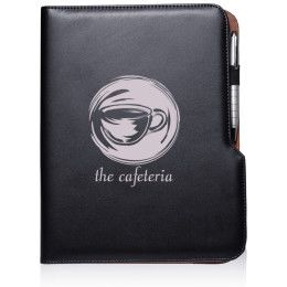 Custom Pen Loop Two Tone Portfolios - Black