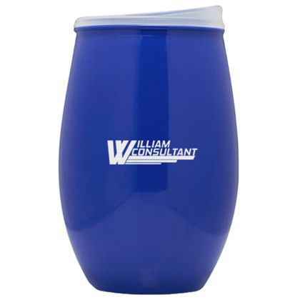 Custom 16 oz Tumbler Stemless Wine Glasses - Blue
