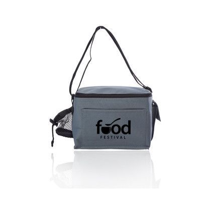 Custom Insulated Polyester Lunch Bags - Grey