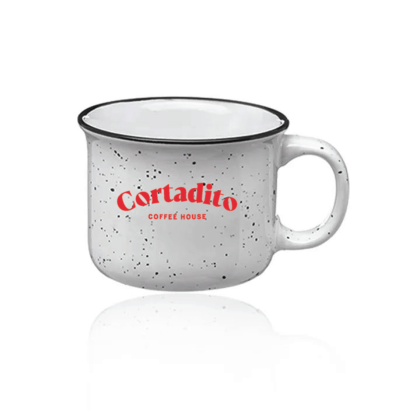 Custom 7.5 oz. Bijou Ceramic Campfire Coffee Mugs - White