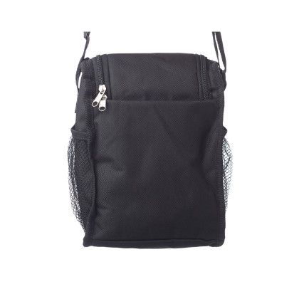 Custom Multipurpose Zippered Lunch Bags - Black Back View