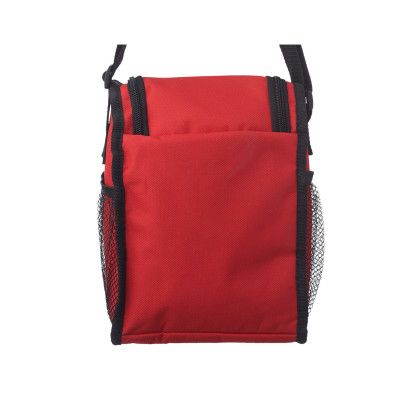 Custom Multipurpose Zippered Lunch Bags - Red Back View