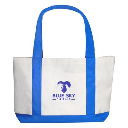 Custom Canvas Shoulder Tote Bags - Blue