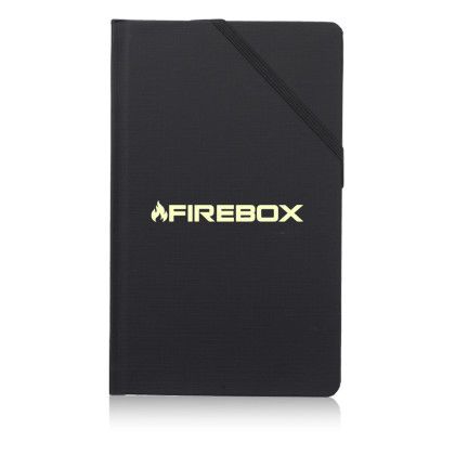 Custom Hardcover Journals with Corner Band - Black